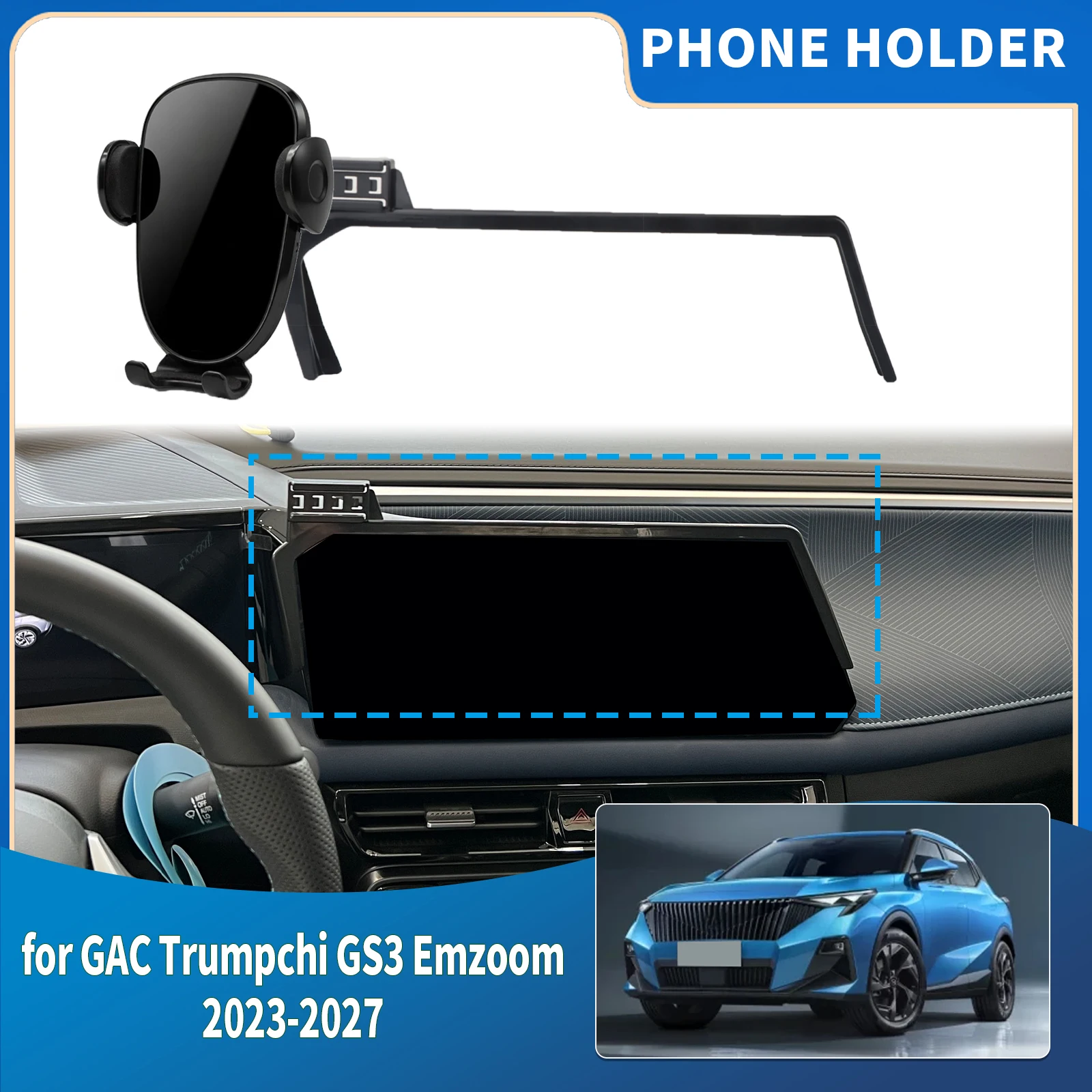 for GAC Trumpchi GS3 Emzoom 2023 2024 2025 2026 2027 LHD Integrated Screen Mount Phone Holder Mount Car accessoires