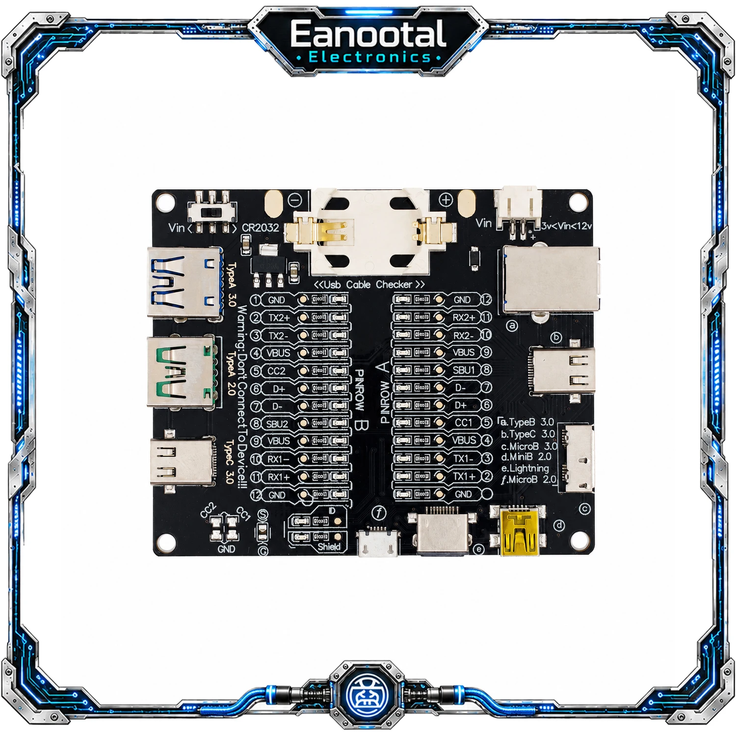 DT3 USB Cable Tester USB Type-C Data Cable Test PCB Board Data Cable Detection Board USB Cable Checker for iOS Android