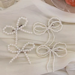 2024 New Popular Butterfly Hair Clip Pin Bows Accessories For Women Girl Korean Fairy Pearl Vintage Designer Barrette Headdress