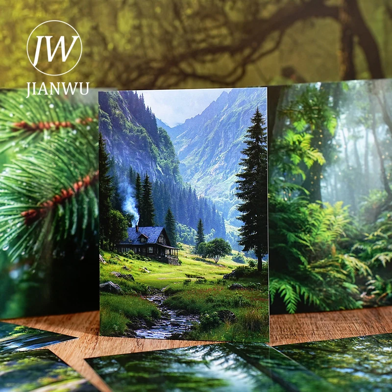 JIANWU натуральная серия, винтажный лесной городской пейзаж, коллаж, материал для скрапбукинга, бумага, креативный мусорный журнал, канцелярские принадлежности