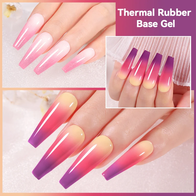 UR SUGAR 7 مللي Auroras قاعدة مطاطية حرارية هلام طلاء الأظافر بريق إثارة اللون تغيير طويلة الأمد نقع قبالة UV جل مانيكير