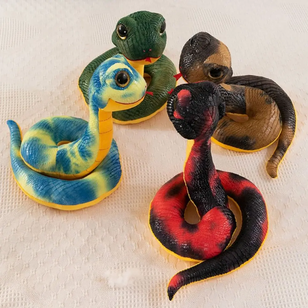 

Happy New Year Snake Year Plush Toy Chinese Style Blessing Big Eyes Snake Plush Toy Zodiac Mascot Simulated