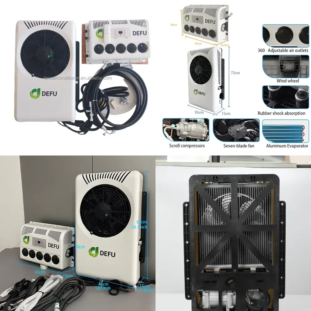 【2026 New Arrival】 24V Electric Tractor Van Cabin Cooler AC New 12V Parking Truck Air Conditioner With Compressor