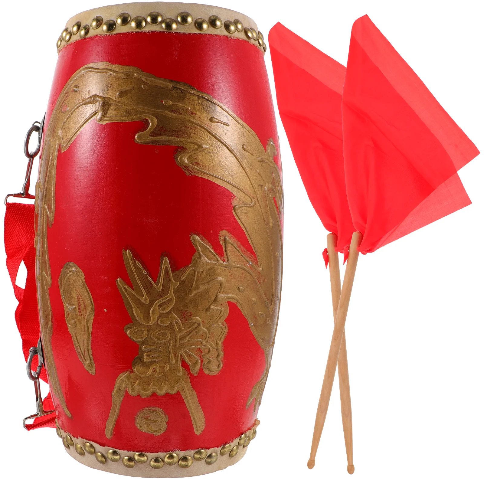 

Dragon Pattern Waist Drum Drums Chinese Material Portable for Student Traditional Child Instrument