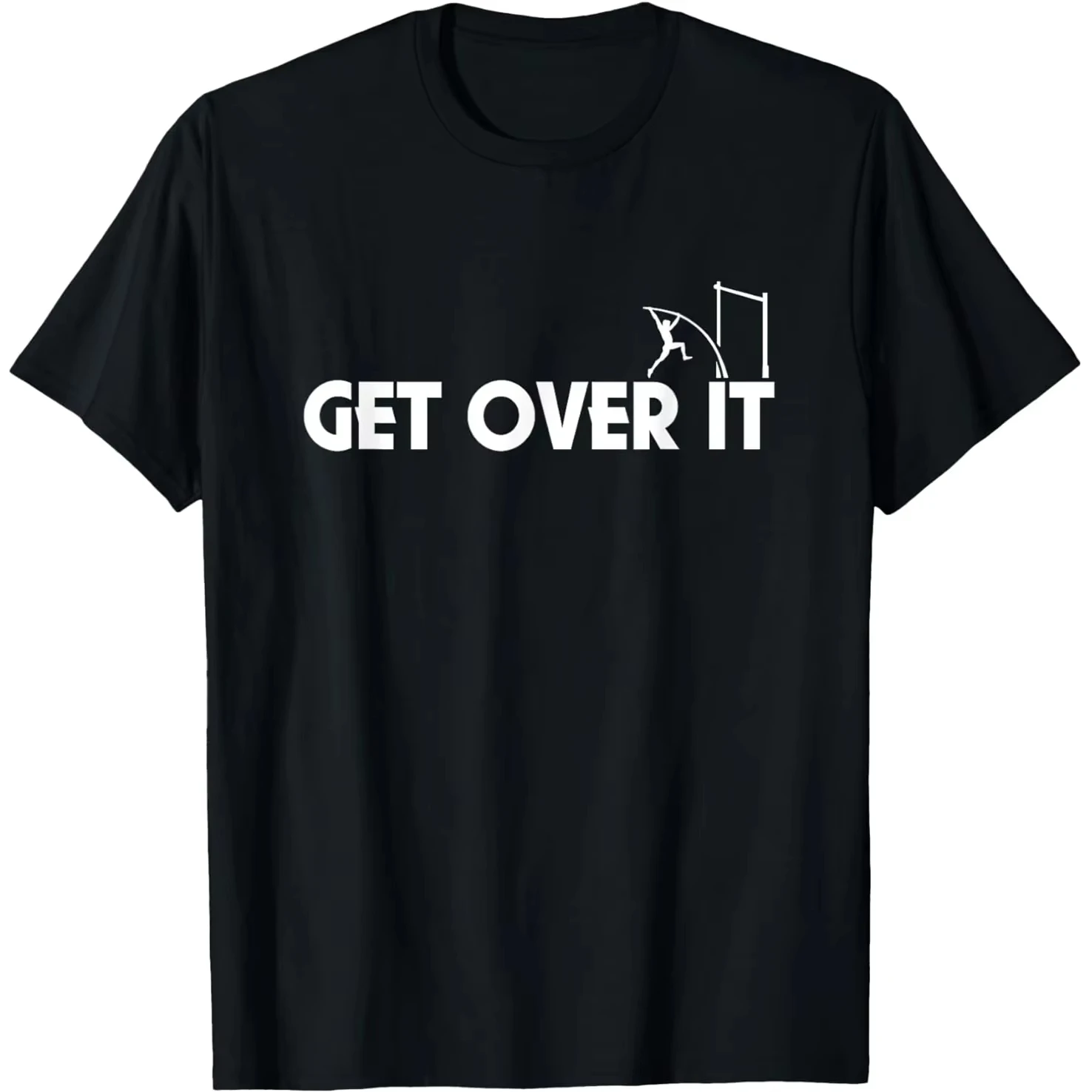 Funny Pole Vaulting Not That Easy Graphic T-Shirt Men Women Cotton Unisex Loose Streetwear Short Sleeve Tee
