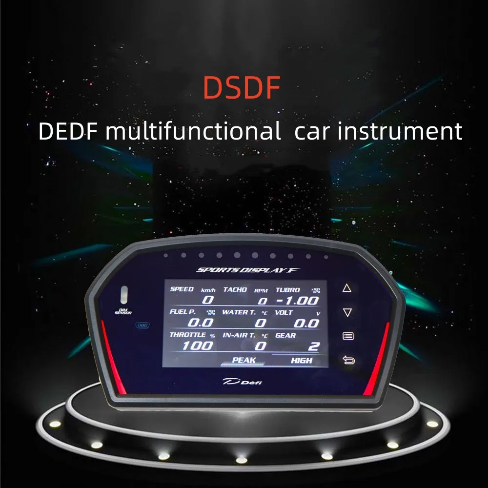 Boost Gauge Sports OBD2 multifunzione Smart Digital LCD tachimetro per velocità acqua/olio DSDF