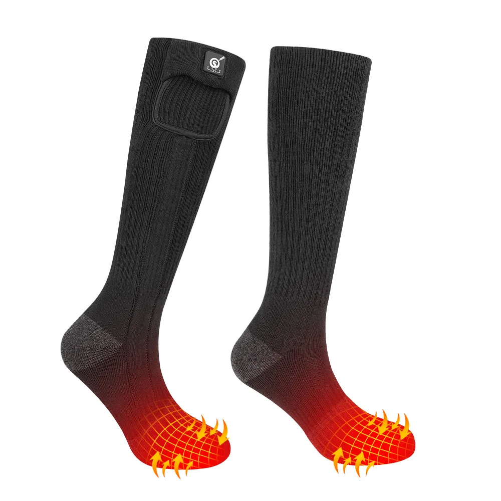 Moisture Wicking Anti Odor Breathable Winter Camping Hiking Snow Outdoor Warm Electric Heating Heated Socks