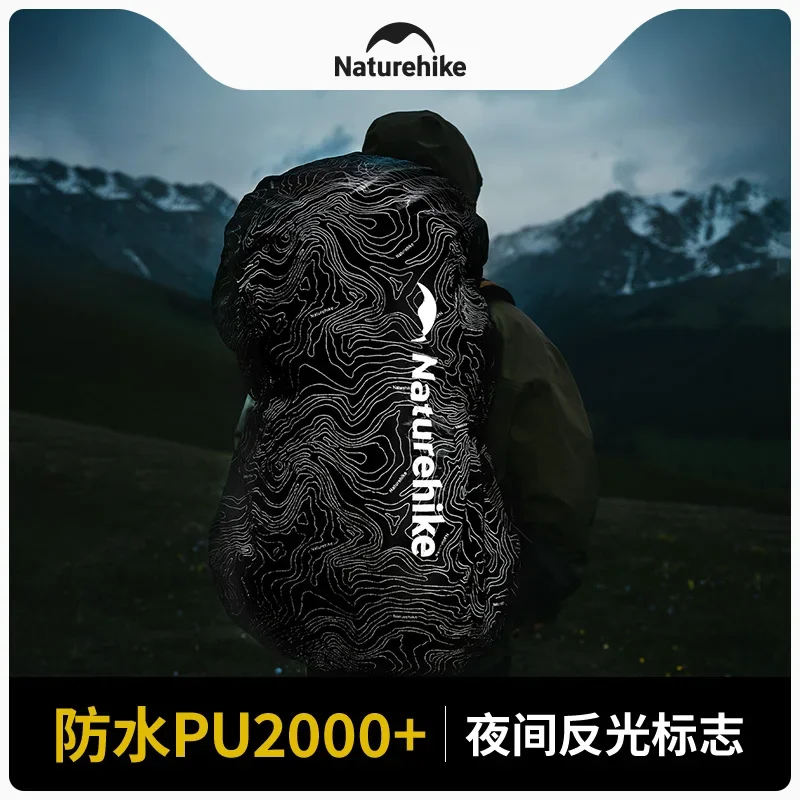 Naturehike 30-60l 2.0 reflexivo ao ar livre ciclismo caminhadas escalada saco capa à prova dwaterproof água capa de chuva para mochila