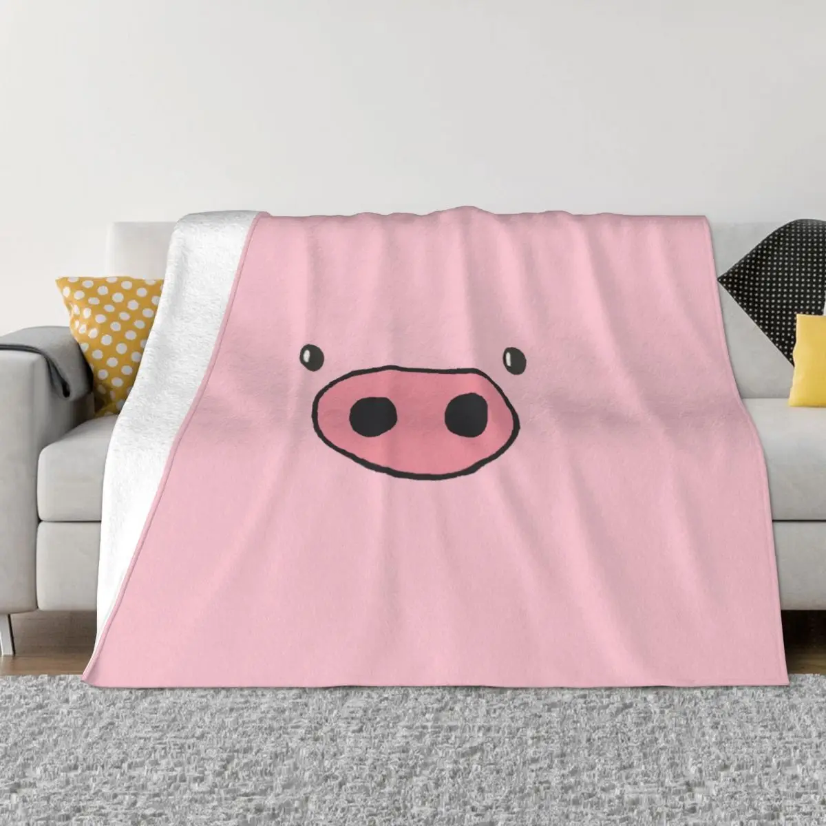 

Cute Pig Fuzzy Blanket Animals Lover Customized Throw Blankets for Bed Sofa Couch 125*100cm