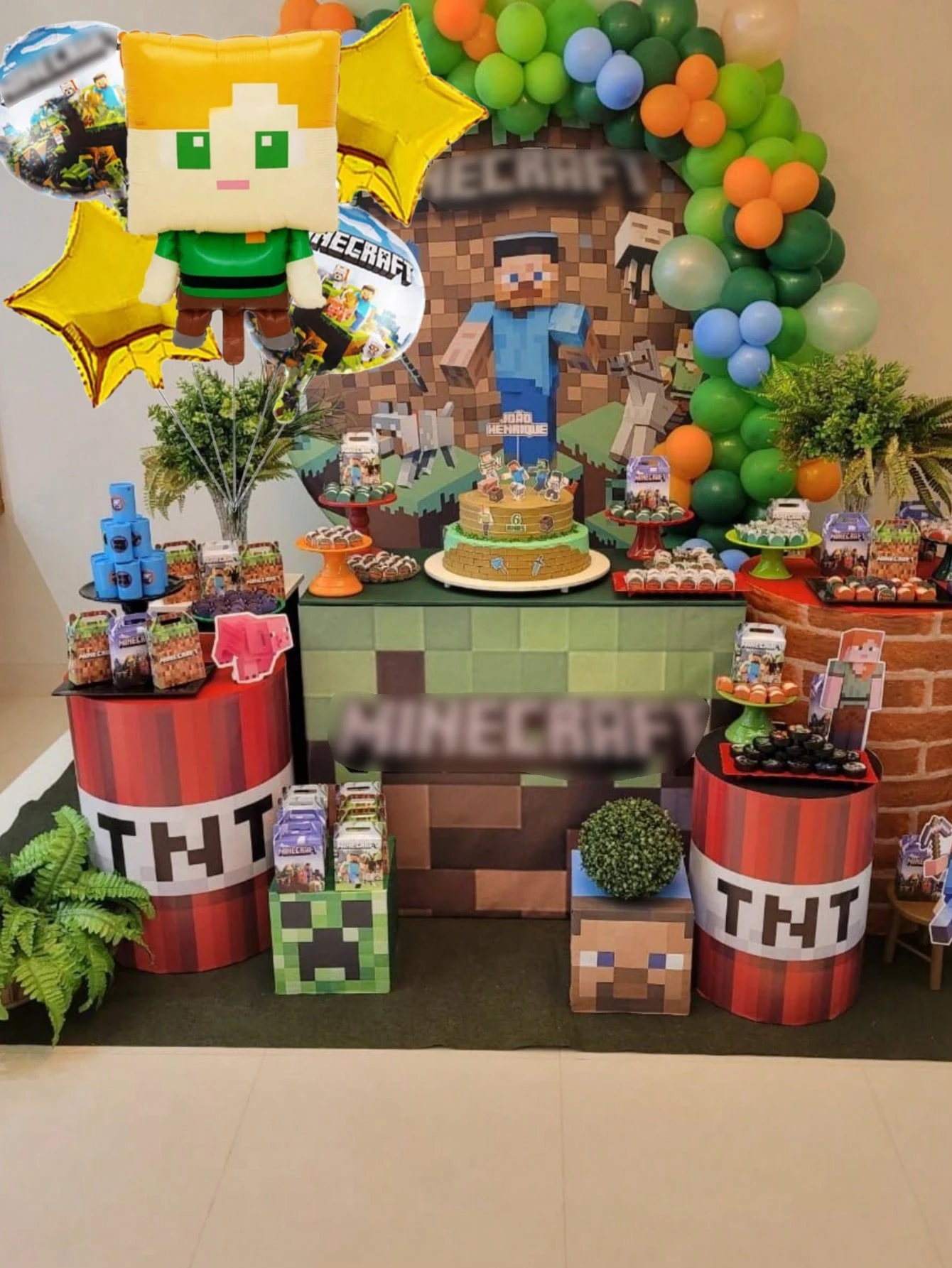 مجموعة زينة للحفلات مكونة من 5 قطع من My World Pixel، لافتات معلقة، بالونات، مناسبة لعيد الميلاد، والهالوين، وحفلات عيد الميلاد #2