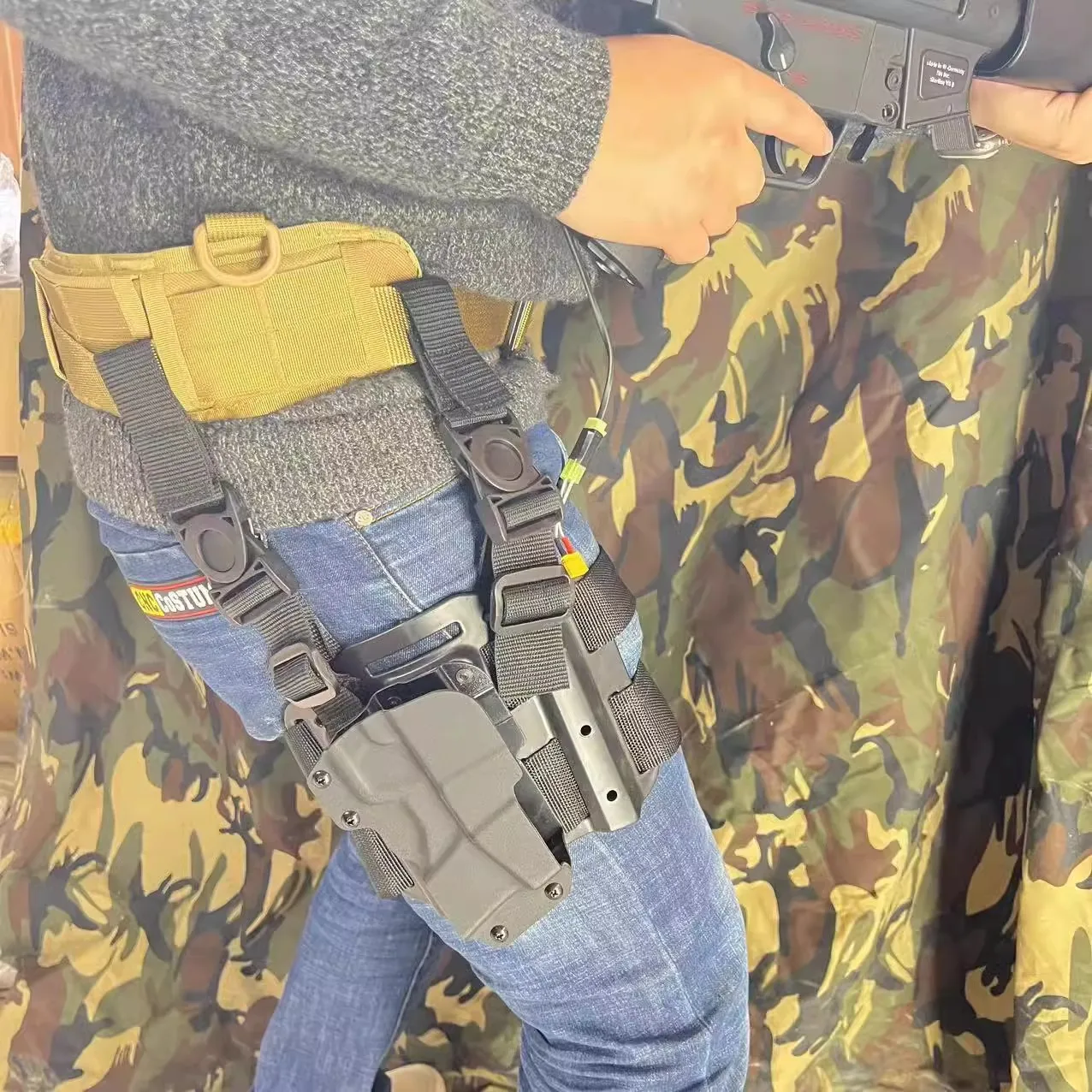 MP5用タクティカルクイックリリースドロップレッグホルスター