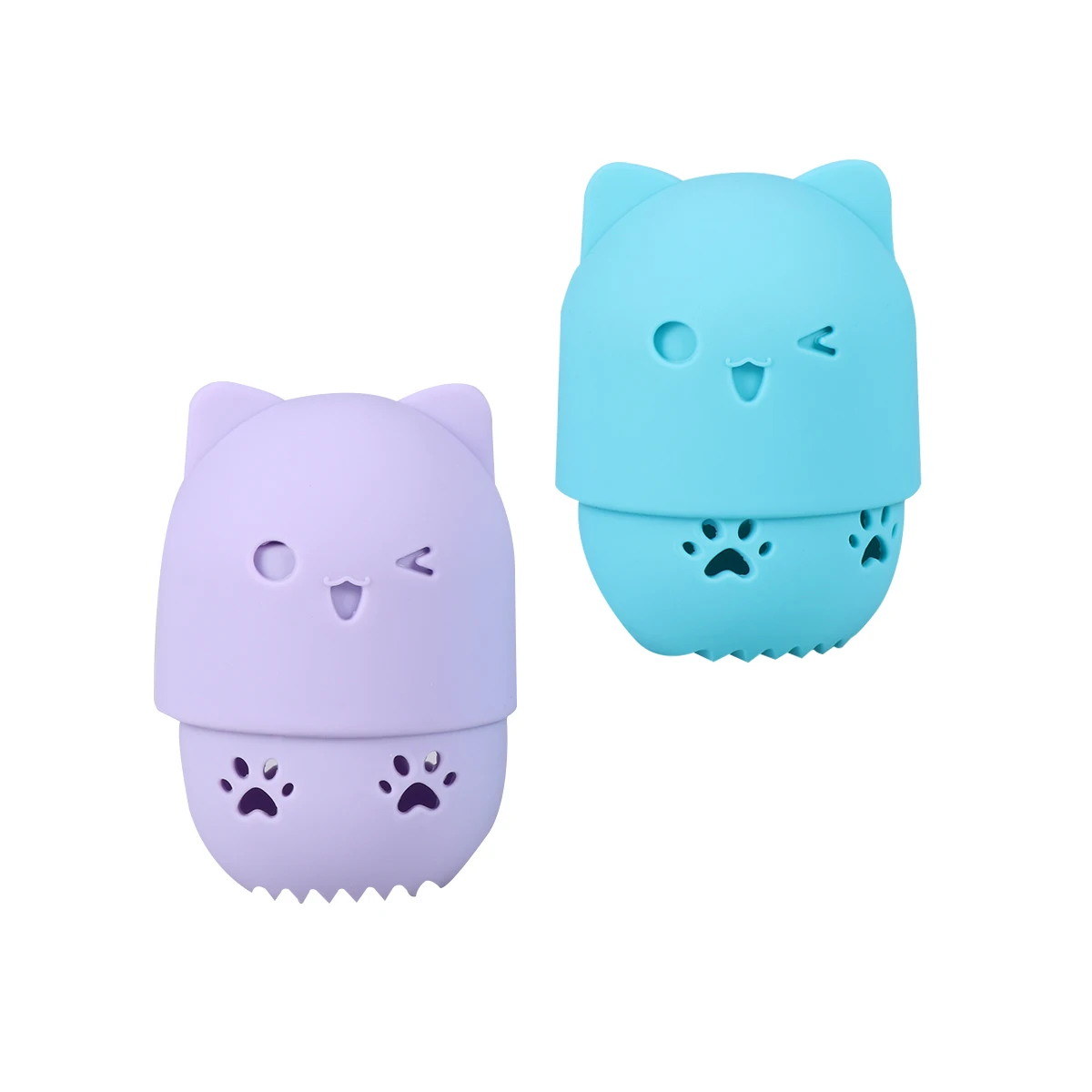 

2 PCS Beauty Egg Storage Box Sponge Makeup Case Dust-proof Powder Puff Holder Rack
