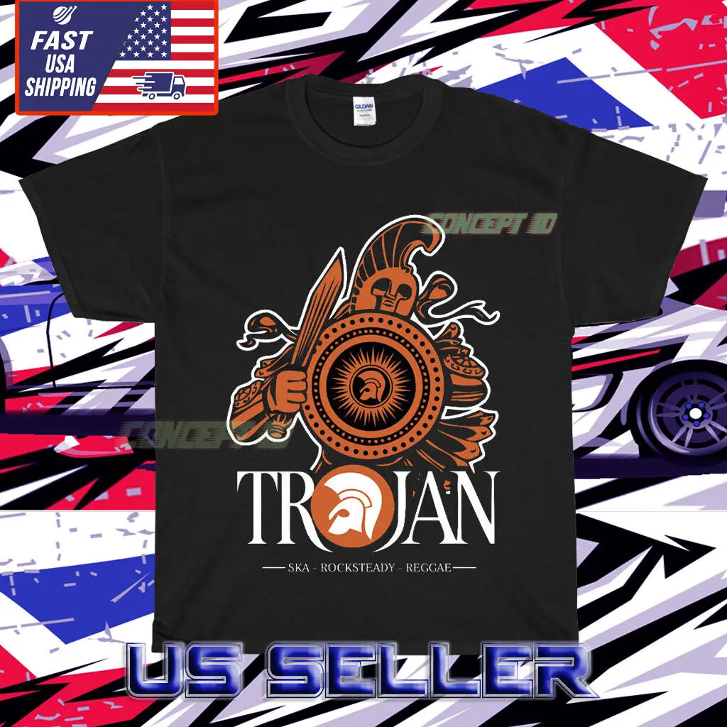 NEW SHIRT TROJAN LABEL LOGO SPORT T-SHIRT UNISEX FUNNY USA SIZE SIZE S-5XL