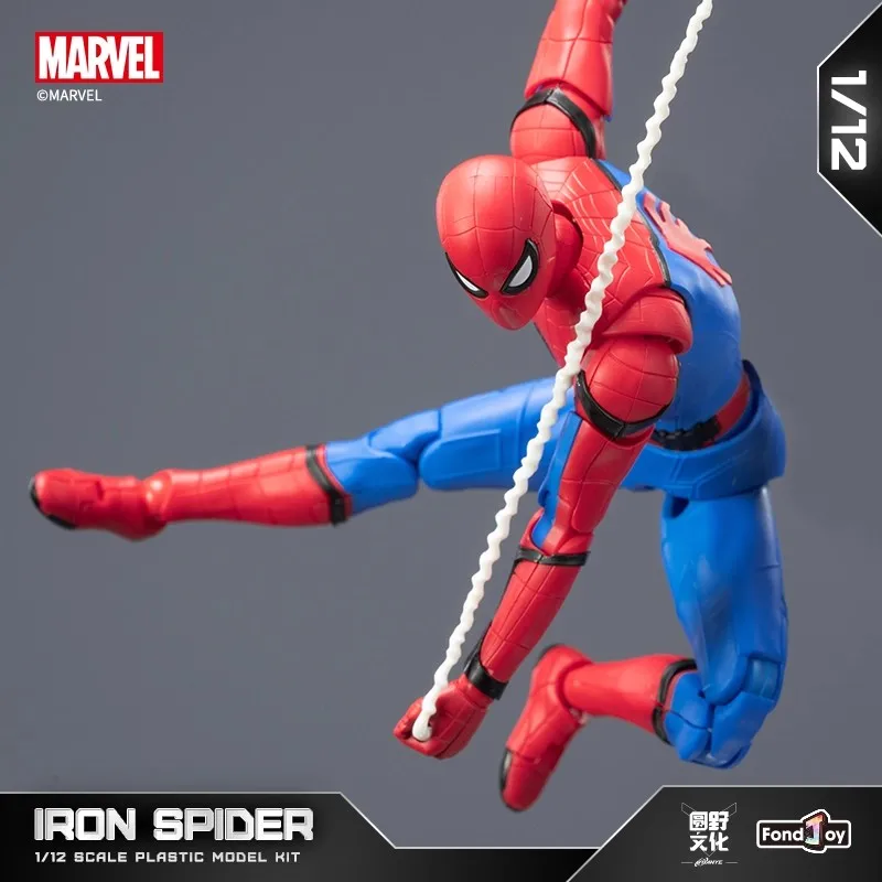 Fondjoy Spider-Man Stark Suit Joints Moveable Assembled Model Action Figure ABS Material Models Kit Educational Toy Kids Gifts