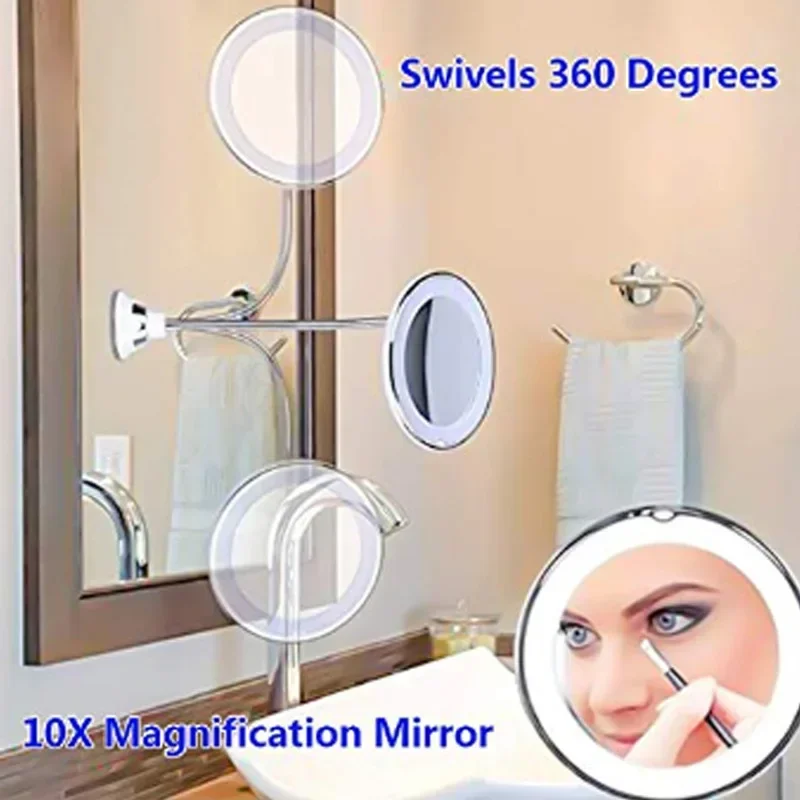 LED Mirror Makeup Mirror with LED Light vanity mirror 10X