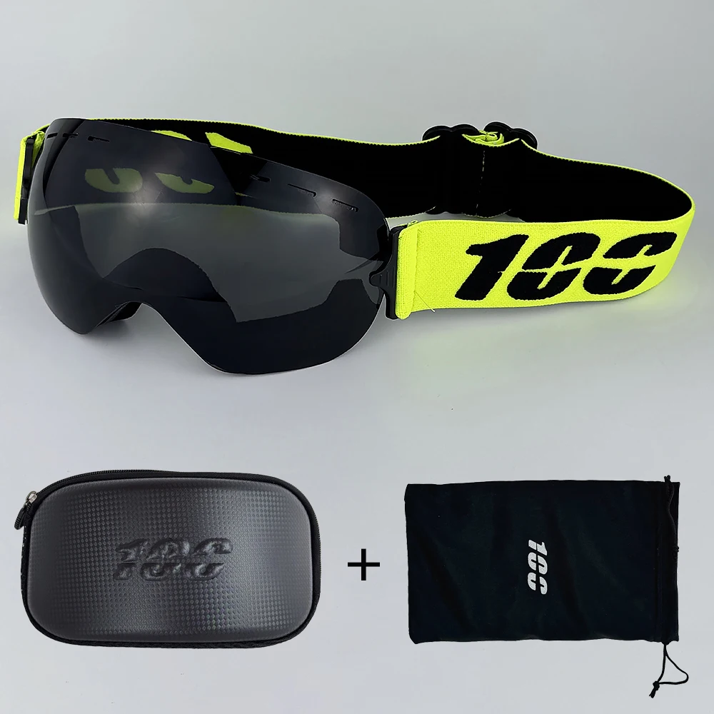 

100 Ski Snowboard Goggles Anti-Fog Skiing Eyewear Winter Outdoor Sport Cycling Motorcycle Windproof Goggles UV Protection