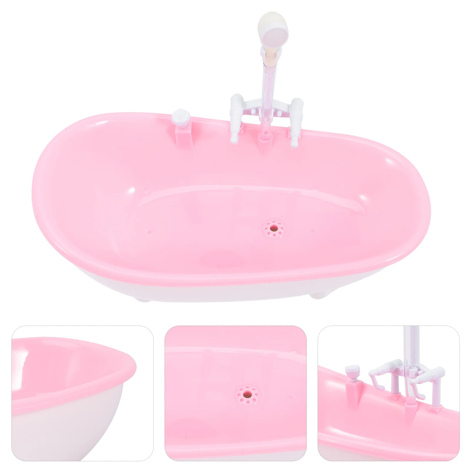 Toddler Bath Toys Spray Tub Mini Bathtub Model Baby Set Electric Miniature Pink Preschool