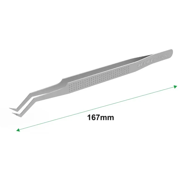 RELIFE ST-20L Chip Tinning Positioning Tweezers Anti-magnetic For Mobile Phone Circuit Board Repair Tool Repair Tweezer