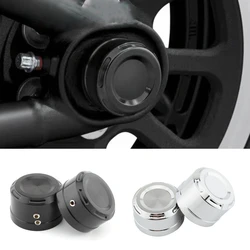 Motorcycle Black/Chrome Rear Wheel Shaft Cap Side Protector Guard for Harley Softail Fat Boy Breakout Street Bob 2018-2024