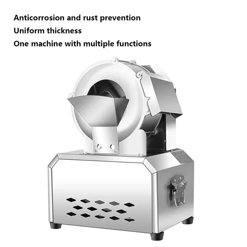 

Stainless steel multifunctional potato slicing and shredding machine commercial full-automatic electric potato radish slicing