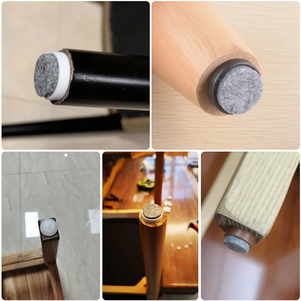 10Pcs 14mm-28mm Plastic Felt Foot Pad Skid Glide Nail Protector Furniture Chair Table Leg Wood Floor Protector Nail image 6