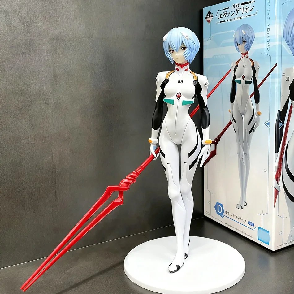 23cm Rei Ayanami Actionfigur mit Longinus-Speer EVA Neon Genesis Evangelion Anime Sammlerstück Modell Spielzeug Geschenk für Fans