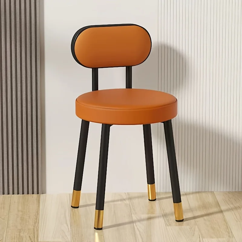 Home Light Luxury Dining Table and Chair Home Breathable Chair Creative Dining Chair Soft Packaging Chair Bedroom Dressing Chair