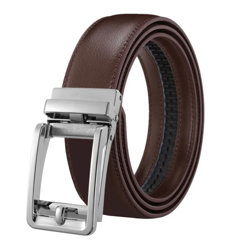 3,5 cm Herren-Gürtel, Automatischer Echtleder-Gürtel, Verstellbarer Leder-Ratschengürtel, Echter Designer-Ledergürtel – Detail 15