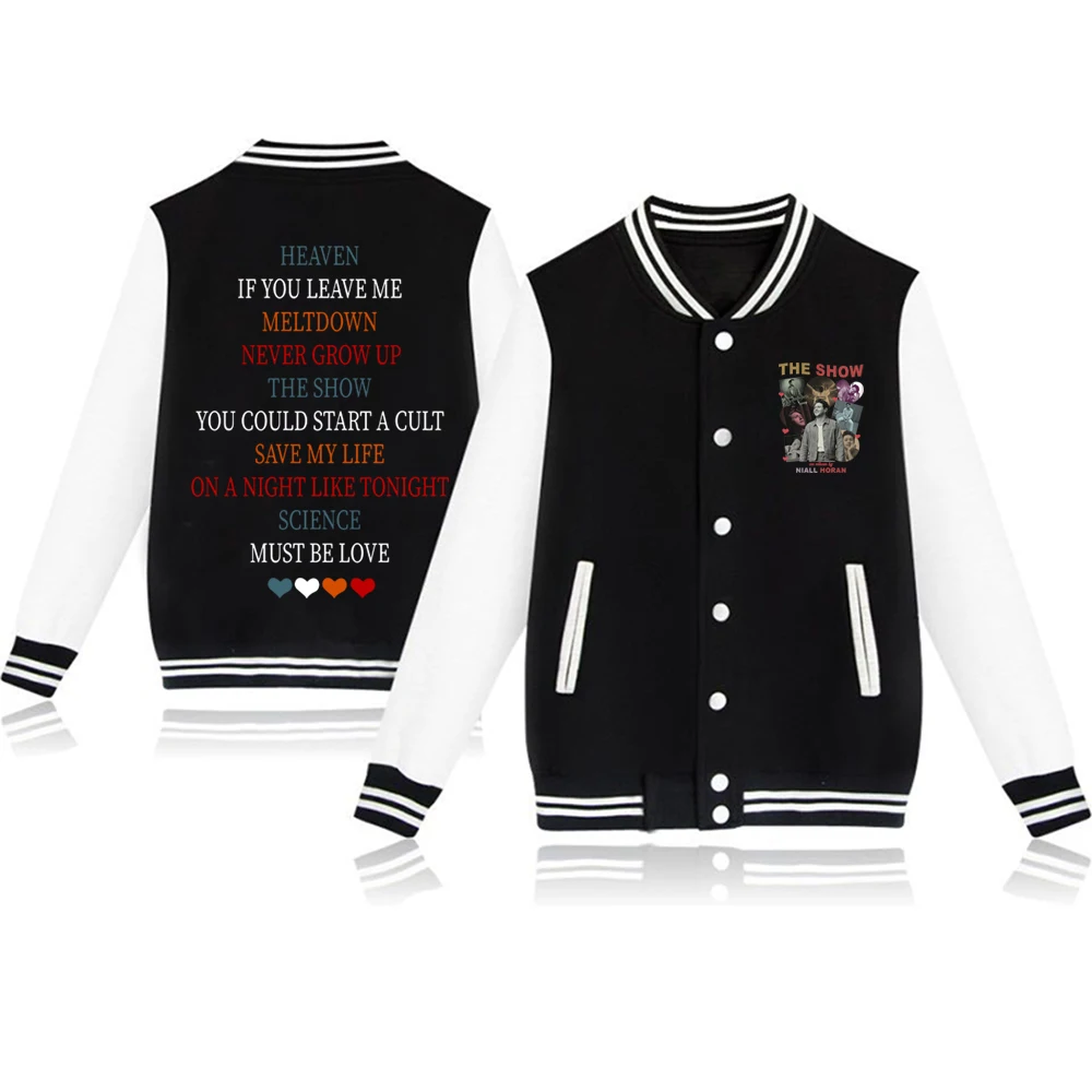 Niall Horan Lyric The Show Tour 2024 Hello Lovers Baseball Uniform Jacket Niall Horan Hoodie Sweatshirt Streetwear