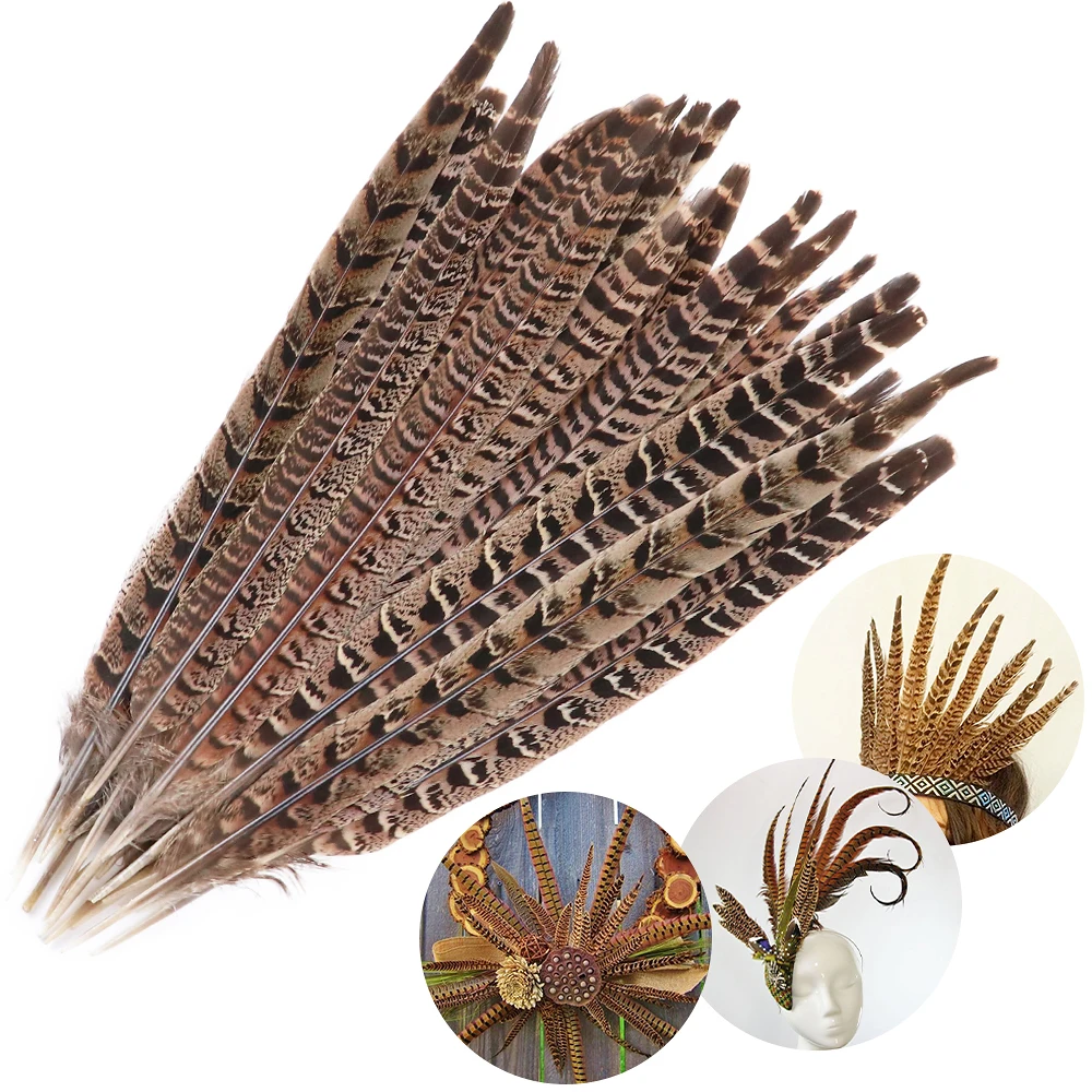 25-30cm Hen Pheasant Tail Feather 10/20/50Pcs Natural Feather for DIY Crafts Jewelry Making Festival Headdress Creative Supplies