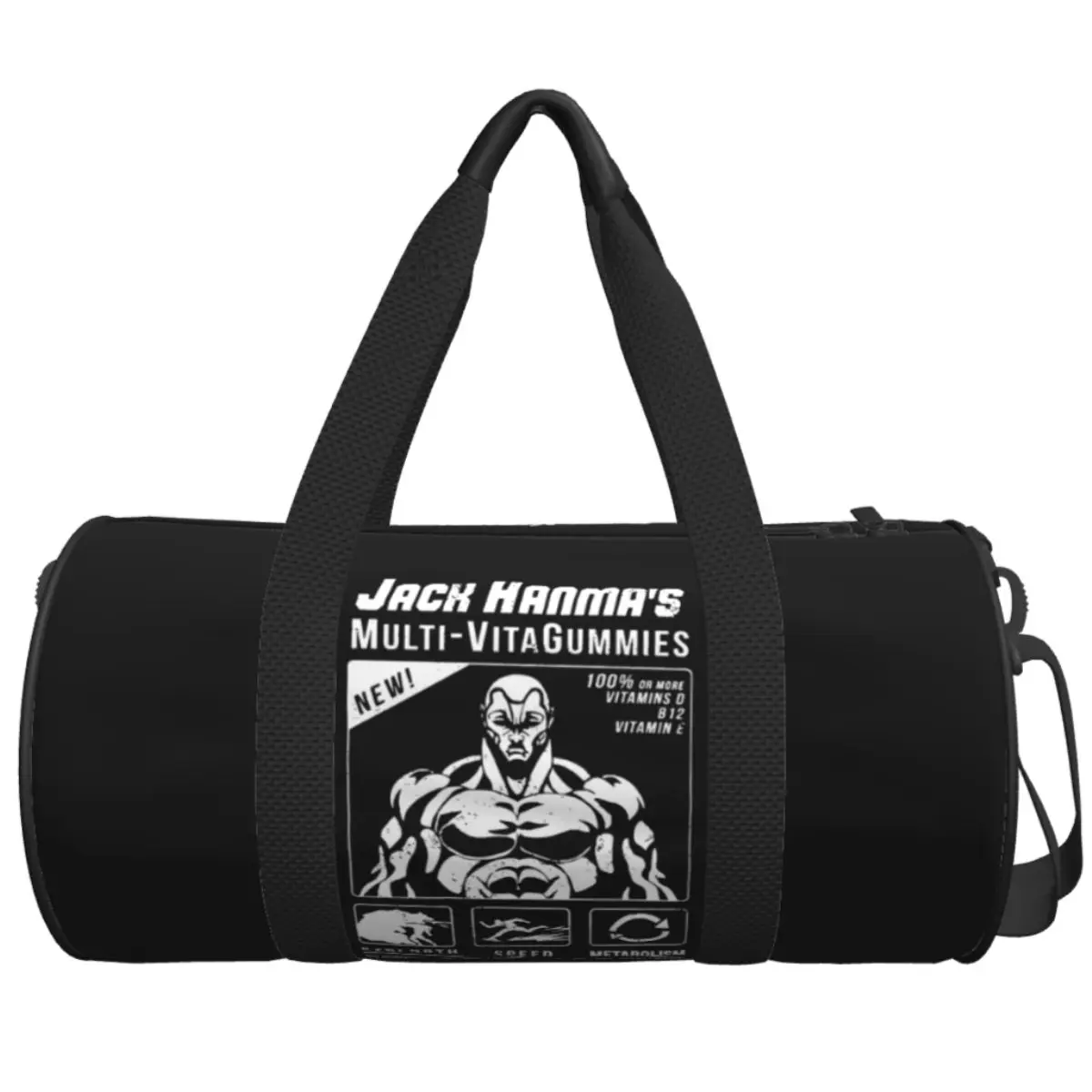 

Gym Bag Baki Jack Yujiro Hanma Sports Bag Large Bodybuilding Manga Couple Outdoor Handbag Retro Travel Training Fitness Bag