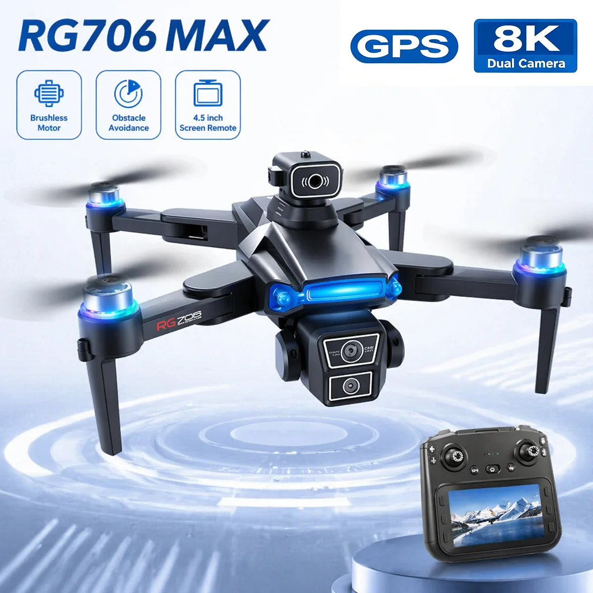 Drone App Rc Fpv - RG706 Max GPS Drone Professioneel 8K