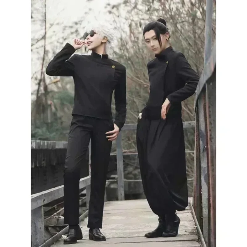 CyAnime Jujutsu Kaisen Cosplay Geto Suguru Cosplay Camicia da uomo adulto Pantaloni Parrucca Uniforme di Halloween della scuola superiore completa