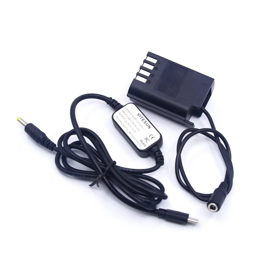 

DMW-BLK22 Dummy Battery DCC17 DC Coupler USB Type-C PD Converter To DC Cable For Panasonic Lumix S5 DC-S5 DC-S5K Camera