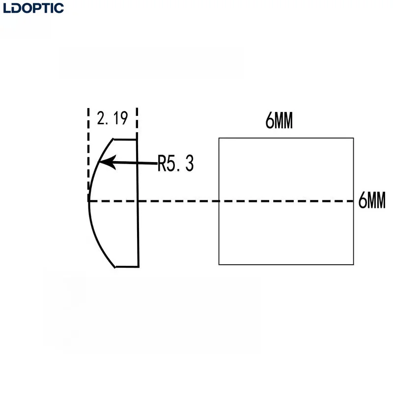 6×6mm Plano Convex Cylindrical Lens Focal Length 12mm Corning 7980 Quartz Optical Lens for Laser Beam Shaping