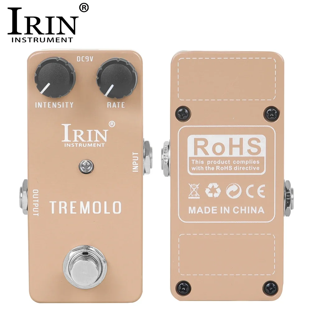 IRIN RS-09 Pedal efek gitar Tremolo, Pedal tabung Lama, Amplifier Retro, Pedal Vibrato, suku cadang & Aksesori Gitar True Bypass