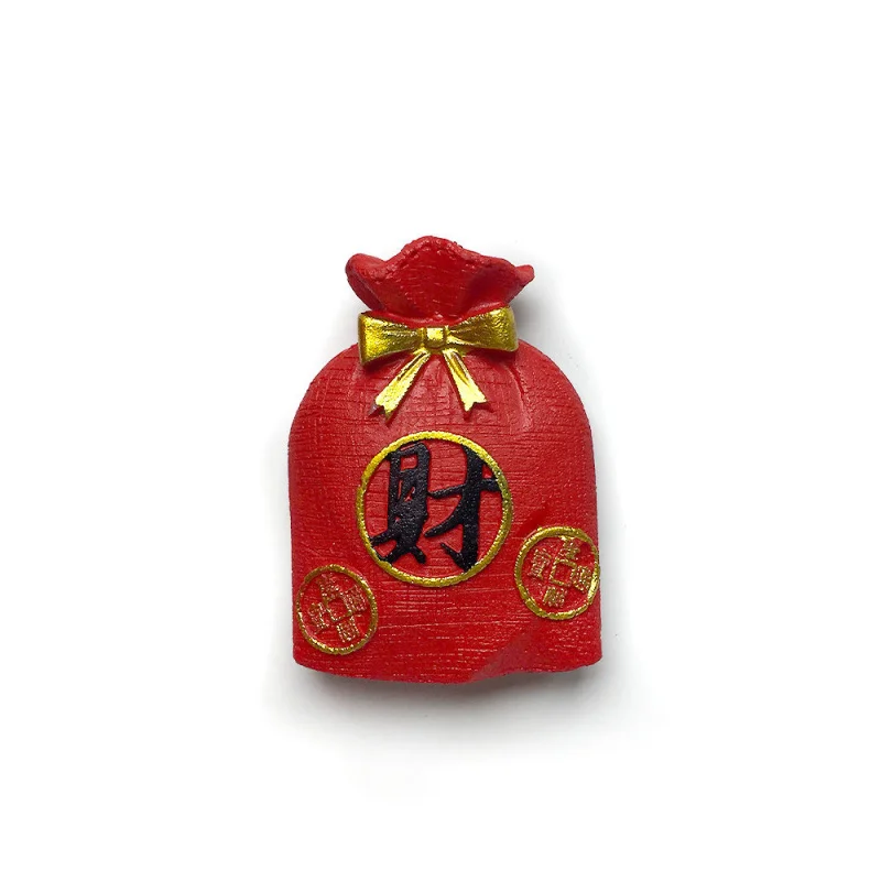 China Red Packet Theme 3D Resin Fridge Magnet, Cute Magnets & Home Decor Items, Imanes Para Nevera Refrigerator Magnets