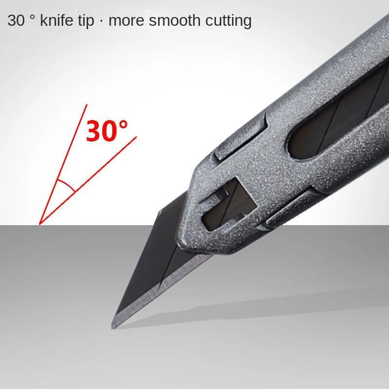 Imagem -04 - Sdi 3006c Faca Utilitária Pequena para Artesanato de mm Cabo de Metal com Travamento Automático Lâmina de Gravação em Aço Inoxidável Faca Artística para Corte de Papel de Parede de Filme de 30 Graus