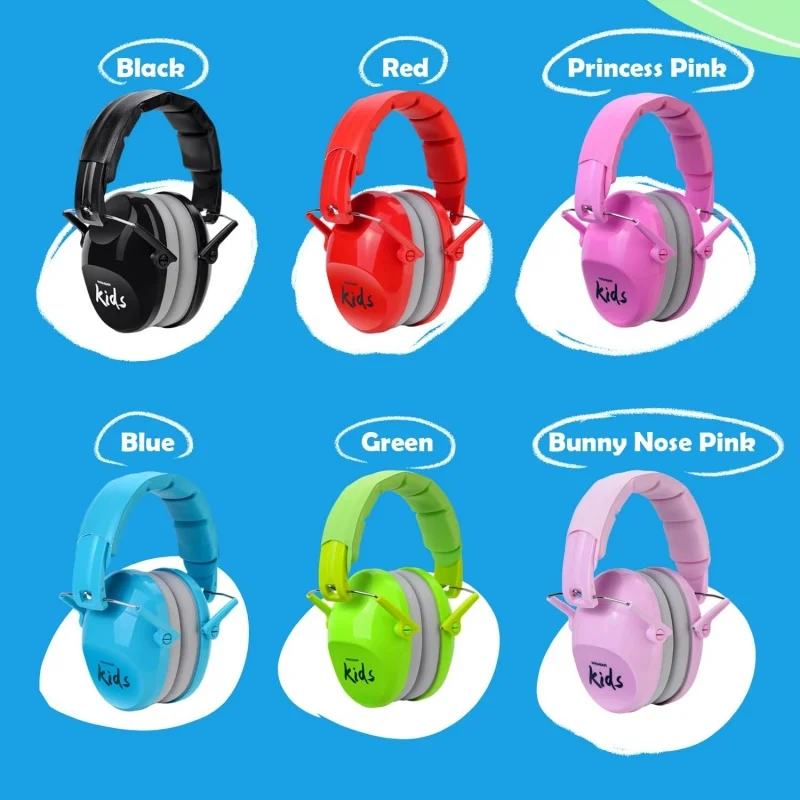 PROHEAR ที่ปิดหูกันหนาวสําหรับเด็ก 2 แพ็คเด็กวัยหัดเดินแบบปรับได้ความปลอดภัยป้องกันการได้ยินเด็กป้องกันหูลดเสียงรบกวนแบบพาสซีฟ