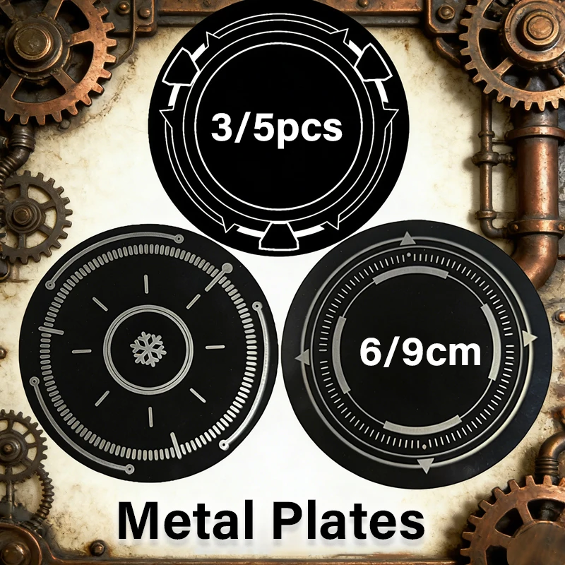 

3/5pcs 6cm Phone Metal Plates for Magsafe Radiator Ultra-thin Patches for iPhone 17 16 Pro 9cm Sticker Iron Sheets for iPad/PC