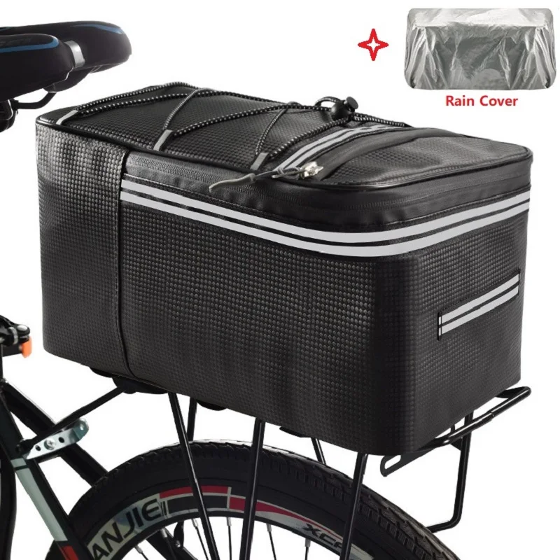 15L Bike Bag Bicycle Cyling Riding Bikepacking Saddle Pannier Carrier Tail Rear Luggage Rack Bag Back Seat Accessories