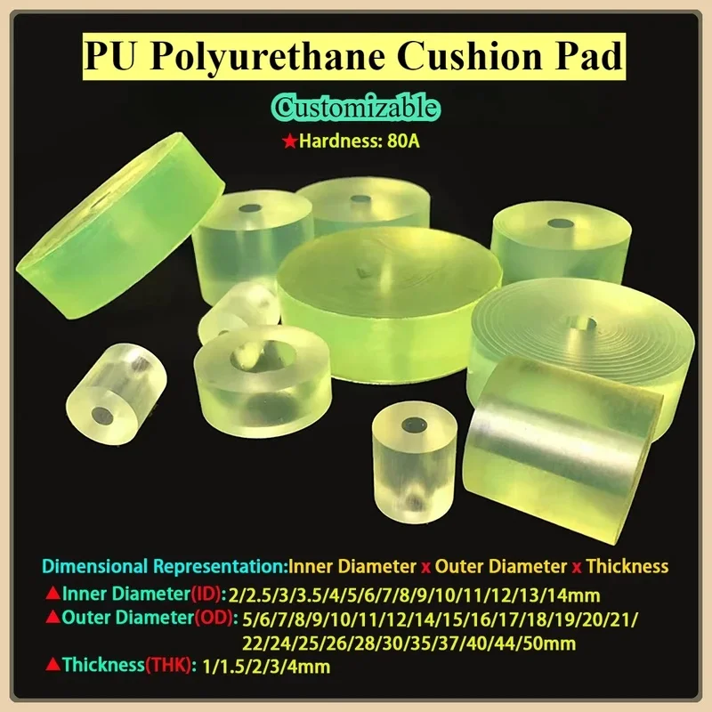 

Polyurethane PU Cushion Pad Shock-Absorbing Wear-Resistant Gasket Cow Tendon Flat Pad Impact Resistant Seal
