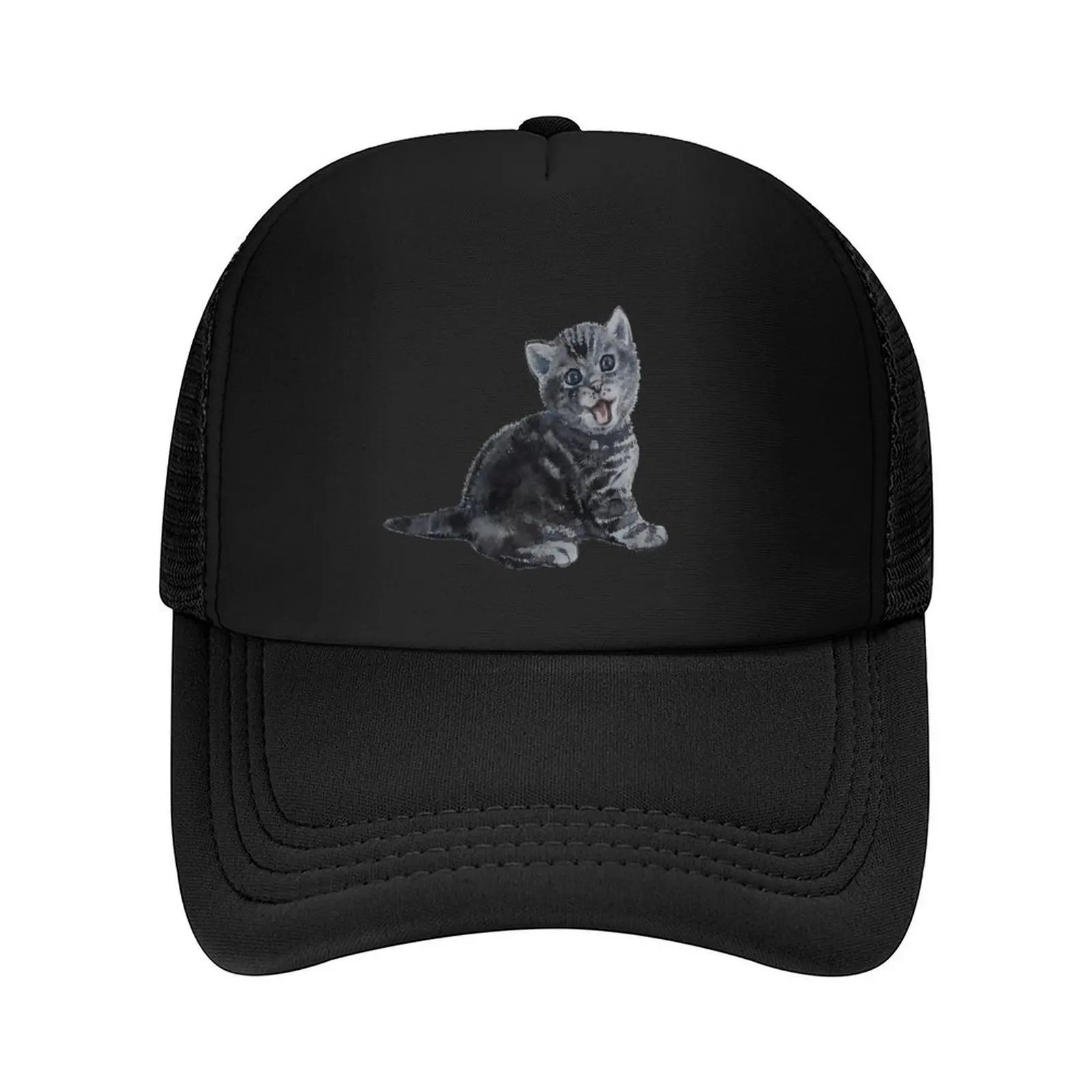 

Happy Kitten Baseball Cap Hat Baseball Cap Military Cap Man Luxury Man Hat designer Woman Hats Men's