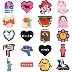 1pcs Cute Cartoon Shoe Charms Shoe Accessories Decorations  PVC Buckle for Kids Party Xmas Gifts