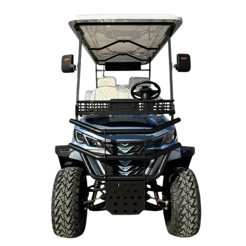 New Export 72V High End Golf Standard Club Cart Leather Seat Aluminum Alloy Full Body Reinforced Luxury 6 Passenger Golf Cart