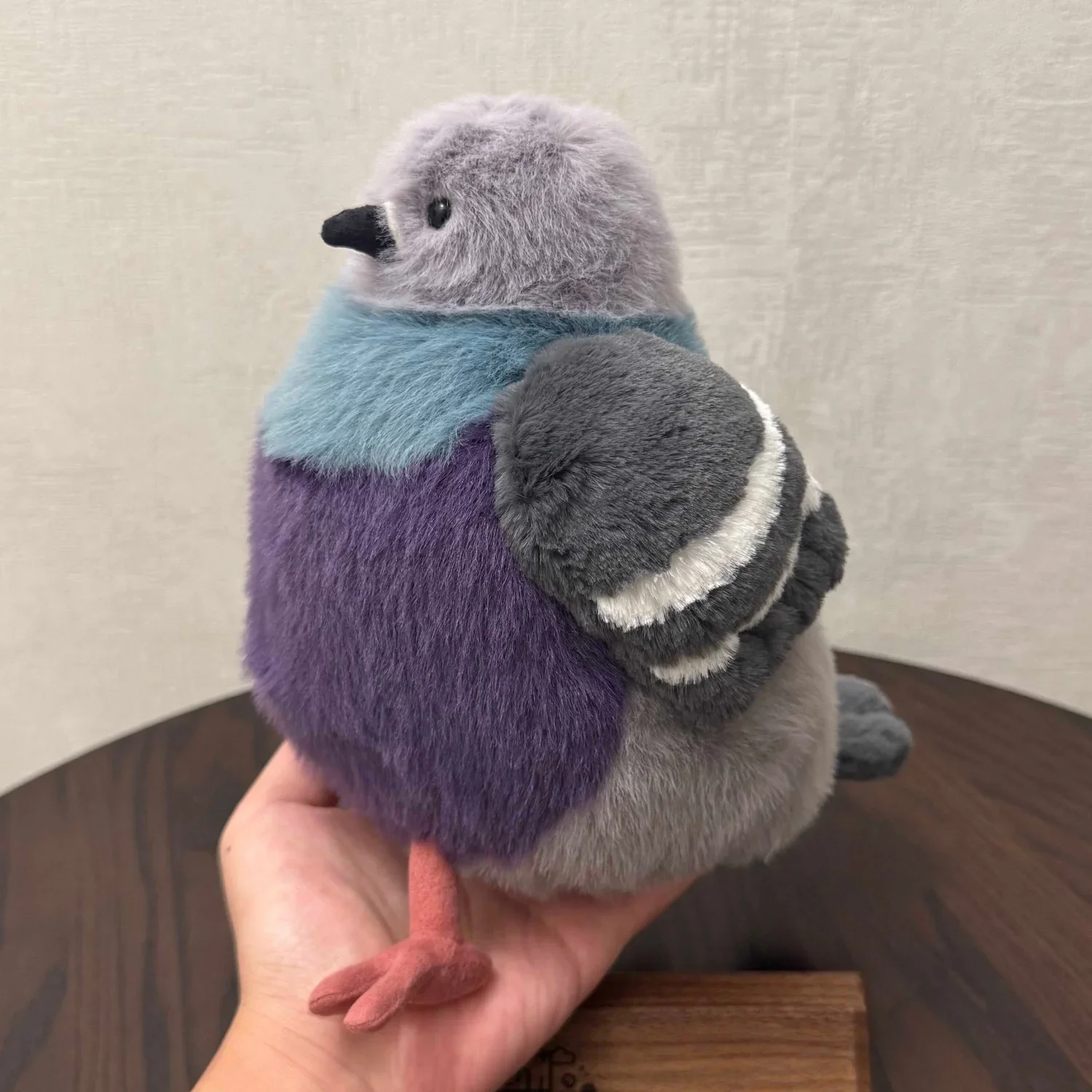 Mooie pluizige duif knuffel schattige zachte vogel knuffeldier cartoon knuffelpop kalmeren slaap verjaardagscadeaus meisje home decor