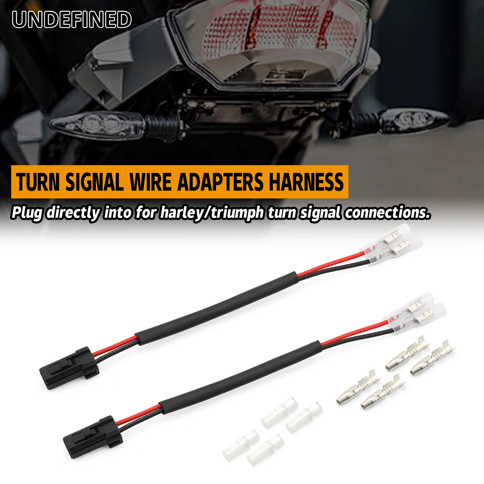 For Street Triple 765R/RS 17-25 660S 765S 17-21 Turn Signal Marker 2 Wire Adapters Indicator Leads Plug Connector Harness