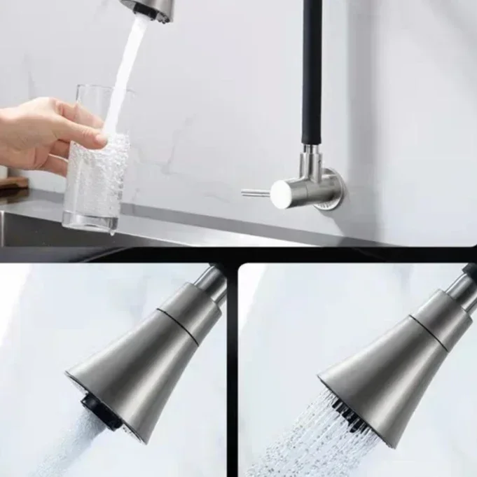 Kitchen Faucet Universal Rotation Bathroom Faucets Household Single Cold Water Washbasin Sink Faucet Spillproof Nozzle Faucet