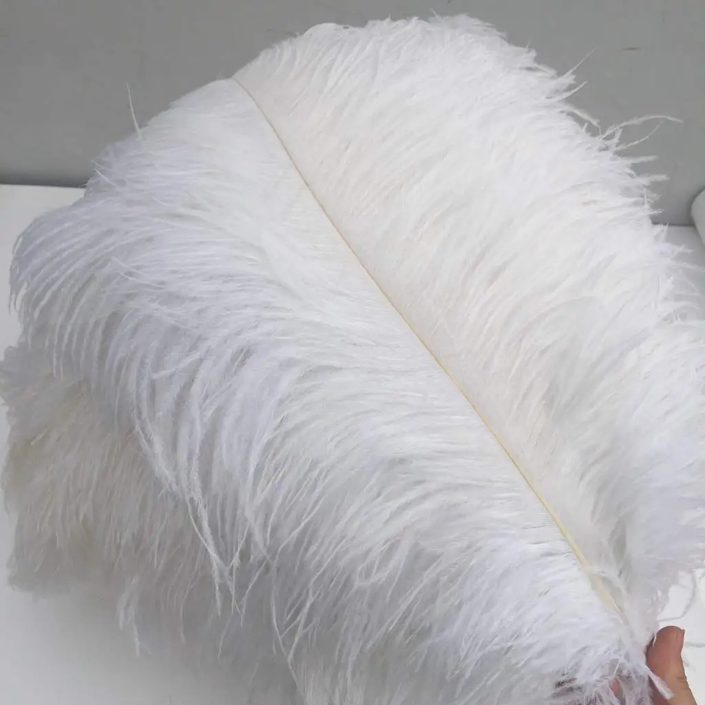 

10Pcs White Ostrich Feather 40–45cm Large Fluffy Feathers for DIY Crafts Wedding Table Centerpieces Decoration
