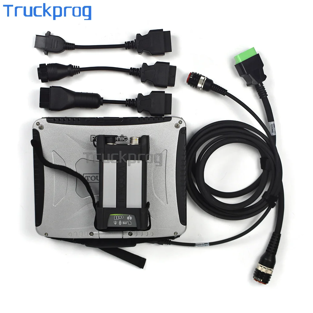 For Vocom II 88894000+V2.8 PTT dev2 VOCOM 2 for truck excavator loader diagnostic tool+CF19 laptop